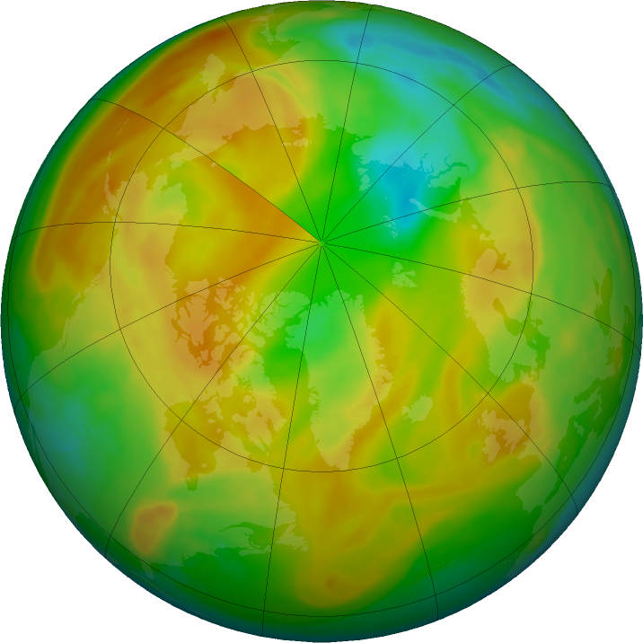Arctic ozone map for 30 April 2020